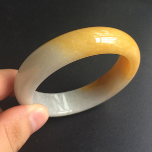 (超值推荐)糯冰种黄翡手镯(53.6mm)