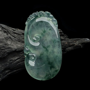 冰种飘花如意挂件