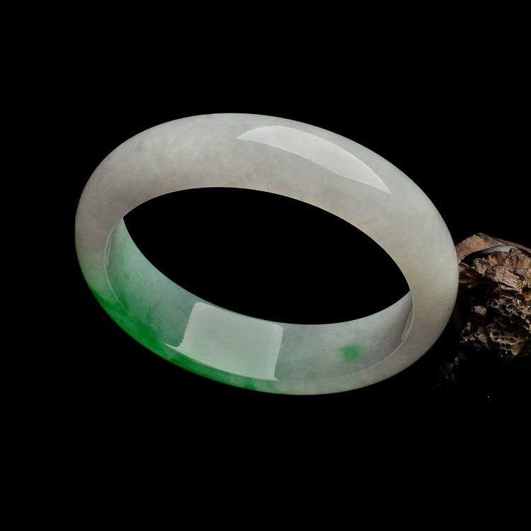 (超值推荐)糯冰种飘翠手镯(59mm)