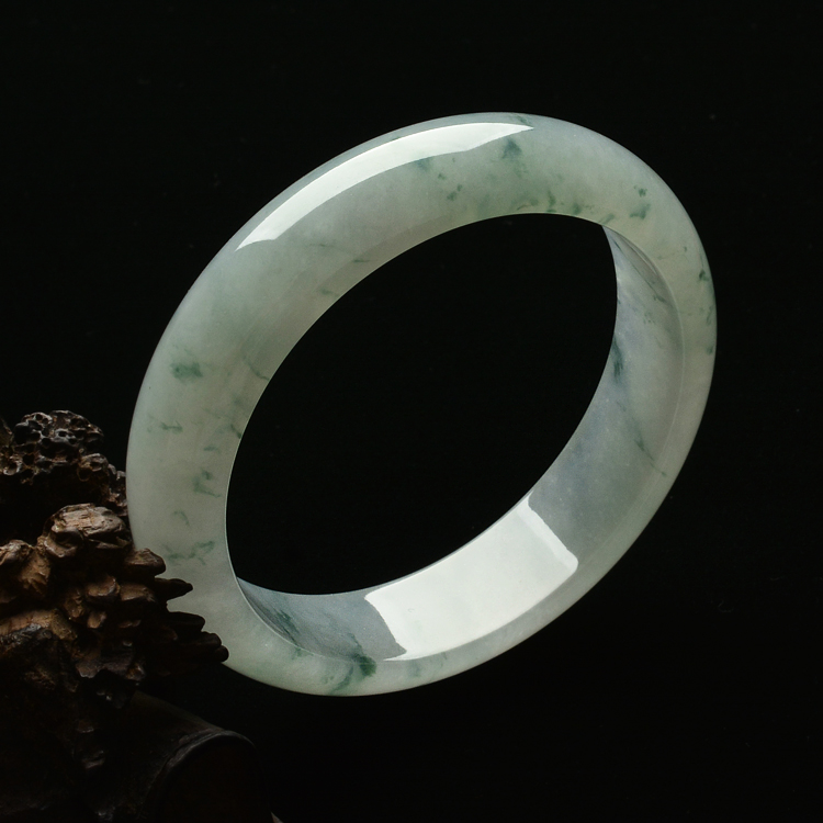 糯冰种飘花手镯（61.5mm）