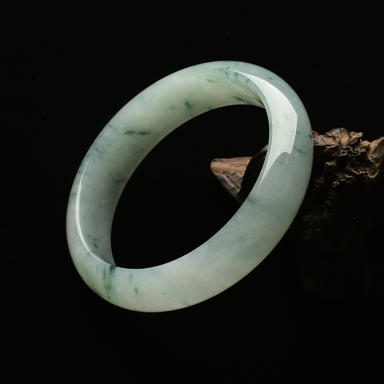 糯冰种飘花手镯（61.5mm）