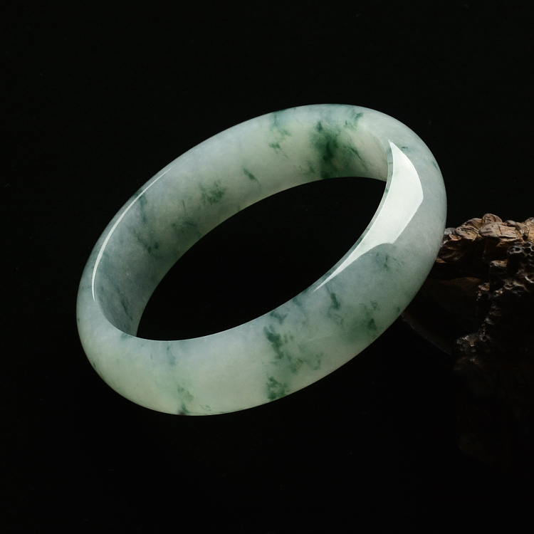 糯冰种飘花手镯（61mm）
