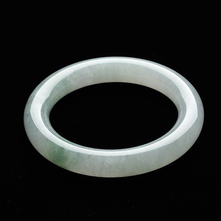 (超值推荐)糯冰种晴水圆条手镯(58.3mm)