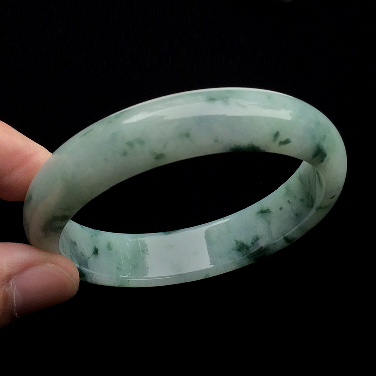 糯冰种飘花手镯（58mm）