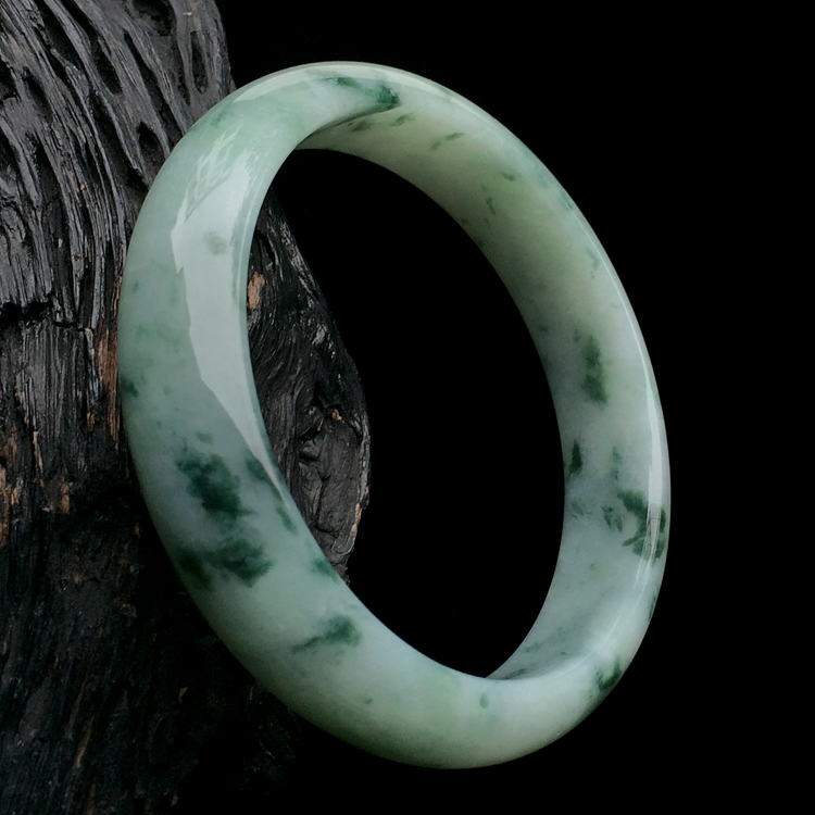 糯冰种飘花手镯（58mm）