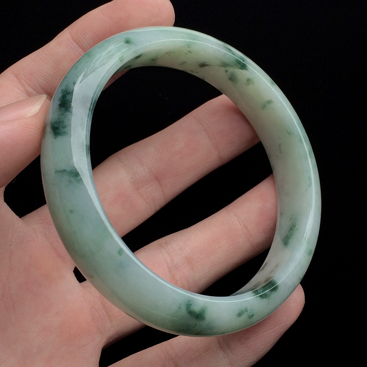 糯冰种飘花手镯（58mm）