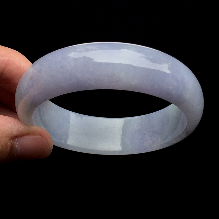 糯冰种紫罗兰手镯（58.7mm）