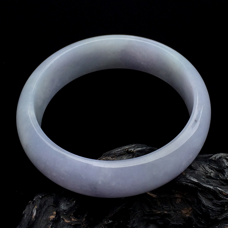 糯冰种紫罗兰手镯（58.7mm）