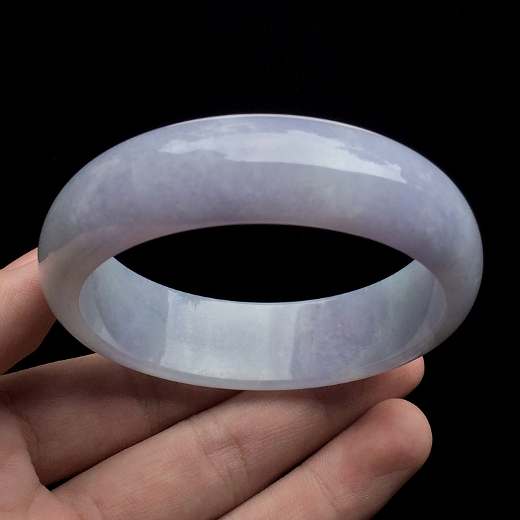 糯冰种紫罗兰手镯（58.7mm）