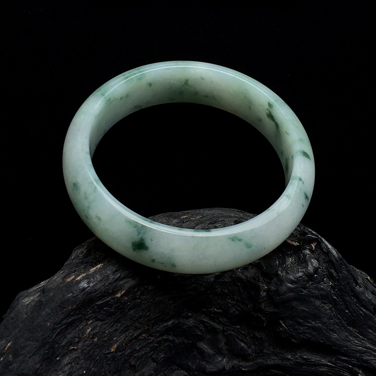 糯冰种飘花手镯（57.8mm）