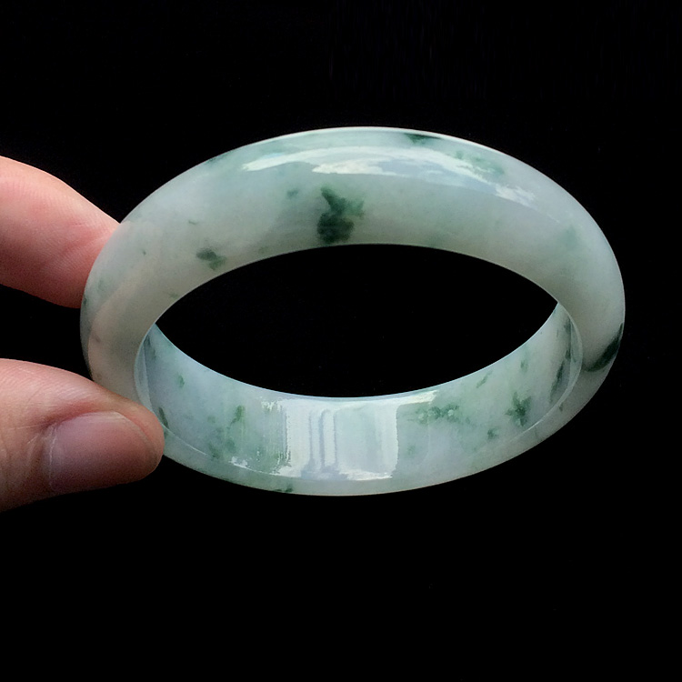 糯冰种飘花手镯（57.8mm）