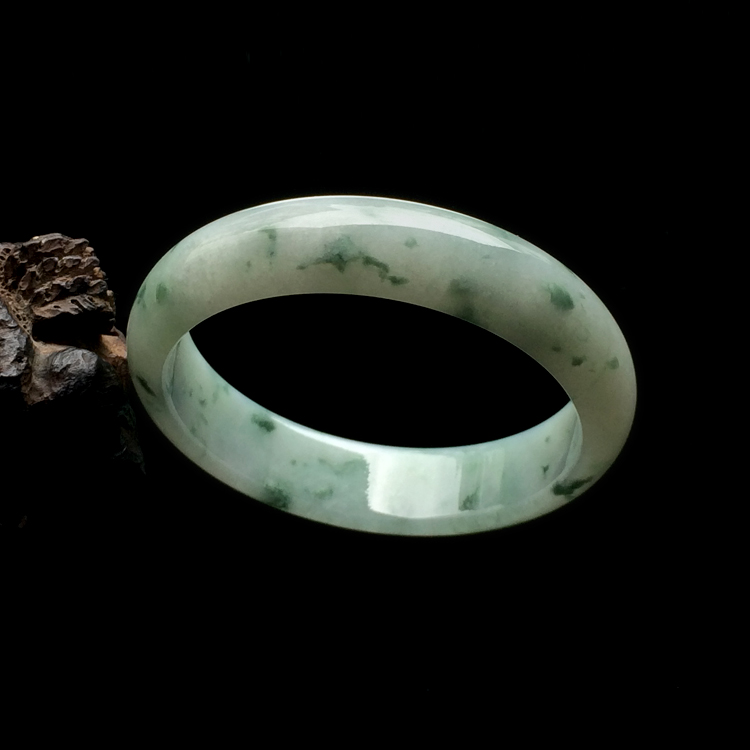 糯冰种飘花手镯（58mm）
