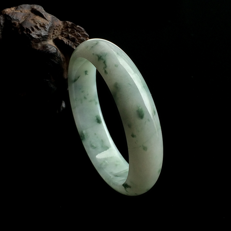 糯冰种飘花手镯（58mm）
