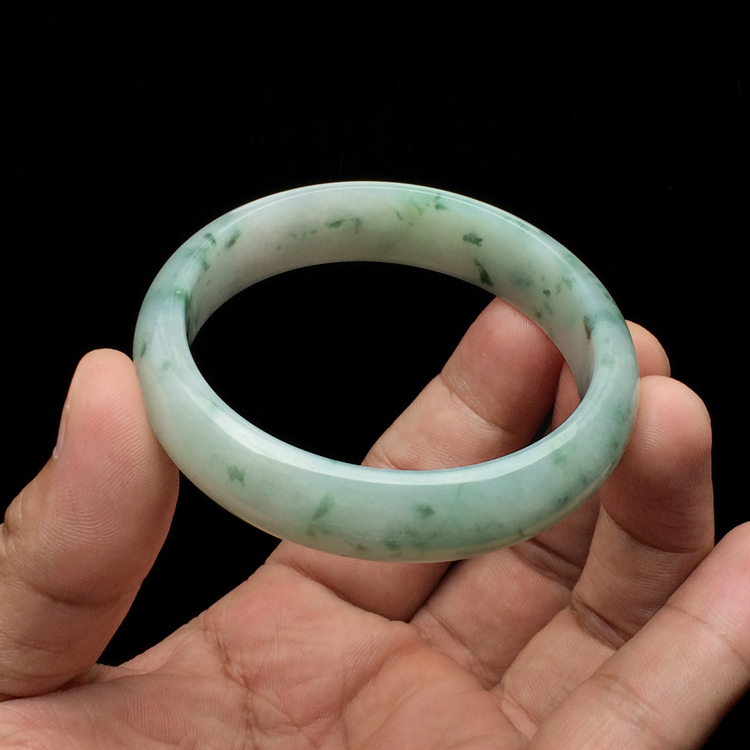 糯冰种飘花手镯（58mm）