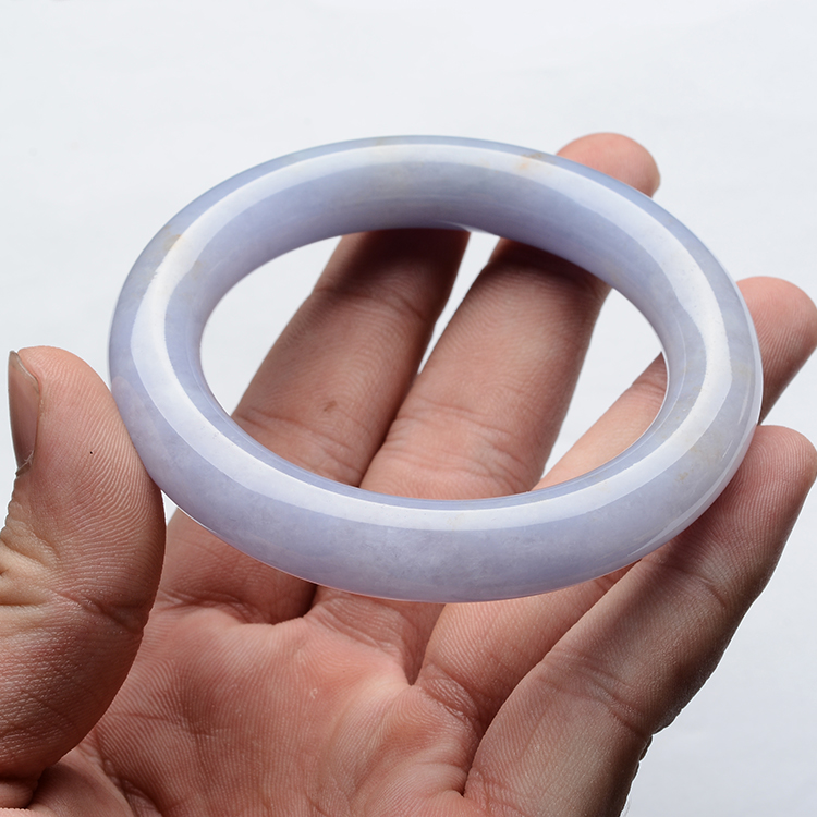 (超值推荐)糯冰种紫罗兰圆条手镯(55.7mm)