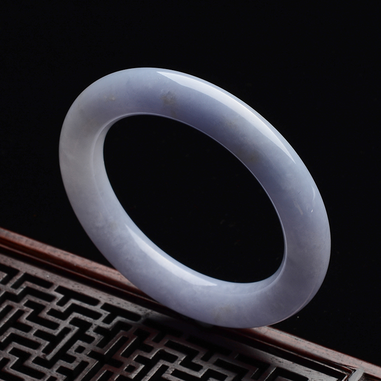 (超值推荐)糯冰种紫罗兰圆条手镯(55.7mm)