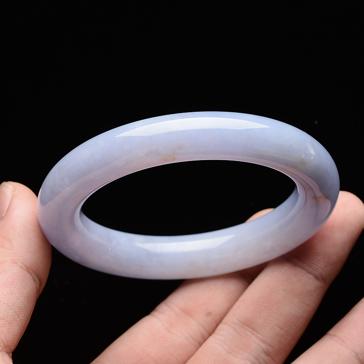 (超值推荐)糯冰种紫罗兰圆条手镯(55.7mm)