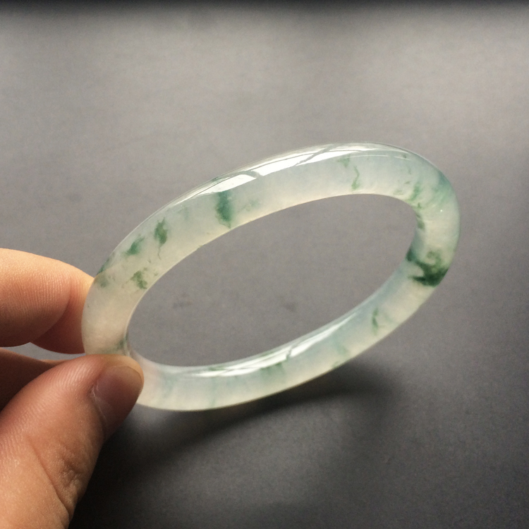 冰种飘花圆条贵妃镯(58.5mm-51mm)