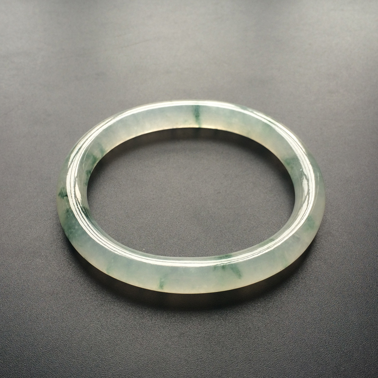 冰种飘花圆条贵妃镯(58.5mm-51mm)