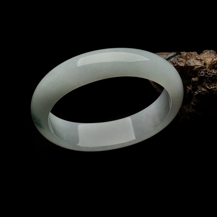 （超值推荐）糯冰种晴水飘花贵妃镯（54.3mm-49.2mm）