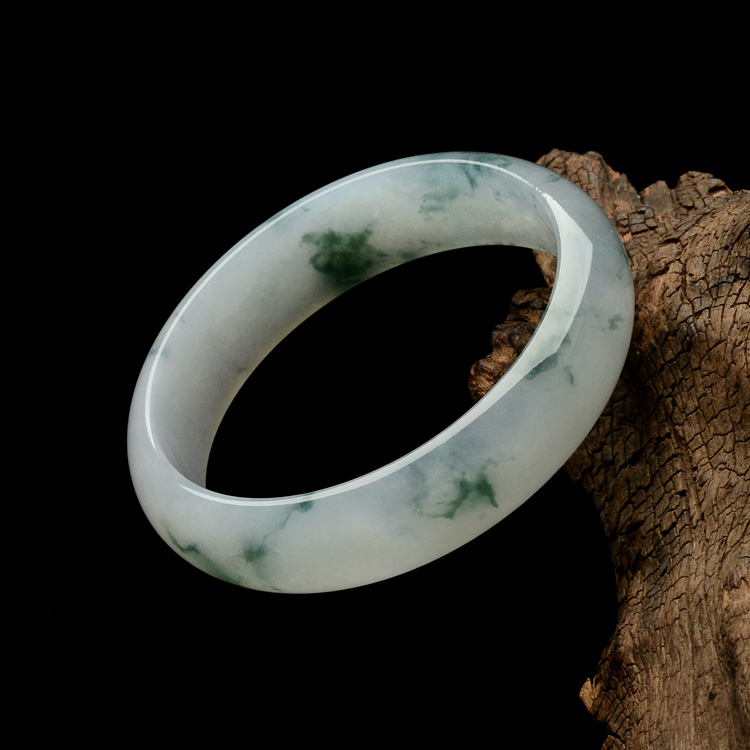 （超值推荐）糯冰种飘花手镯（59mm）