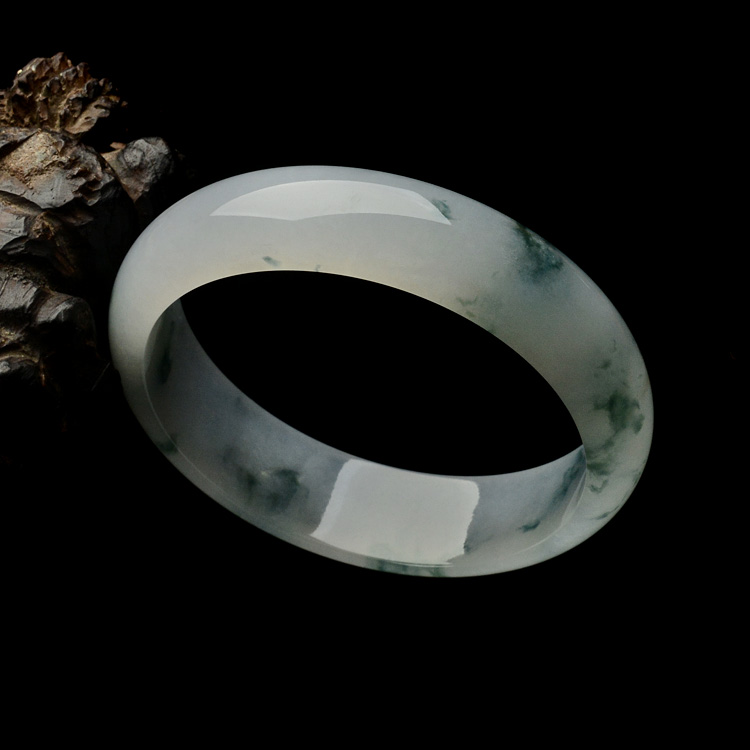 （超值推荐）糯冰种飘花手镯（59mm）