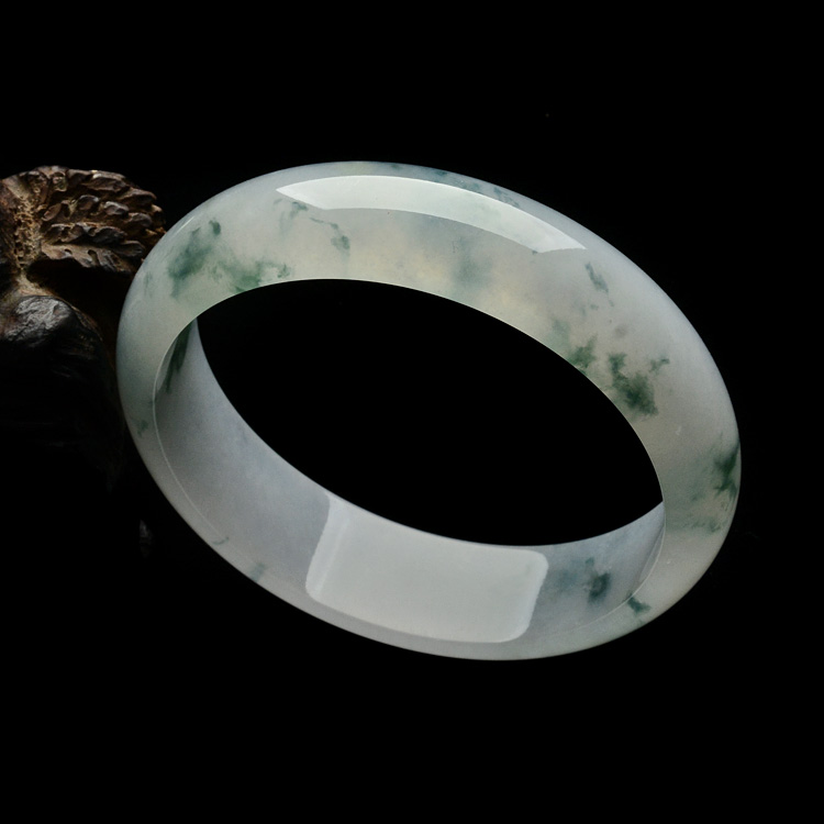 （超值推荐）糯冰种飘花手镯（59mm）