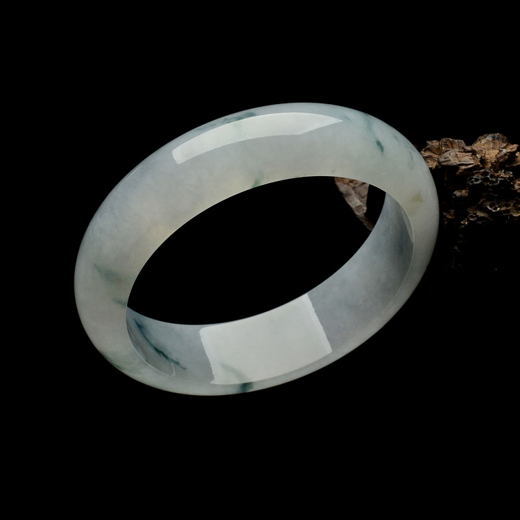 （超值推荐）糯冰种飘花手镯（57.6mm）