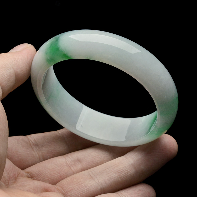 糯冰种飘翠手镯（56.5mm）