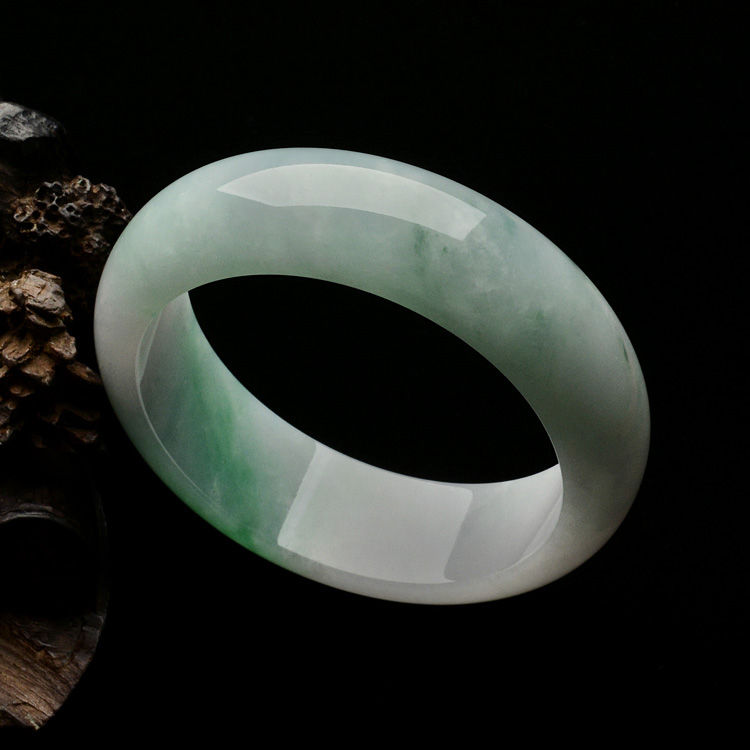 糯冰种飘翠手镯（56.3mm）