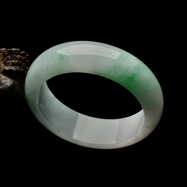 糯冰种飘翠手镯（56.3mm）