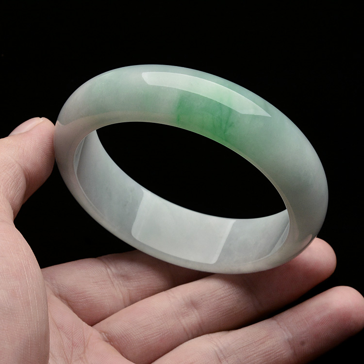糯冰种飘翠手镯（59.4mm）