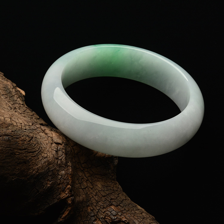 糯冰种飘翠手镯（59.4mm）