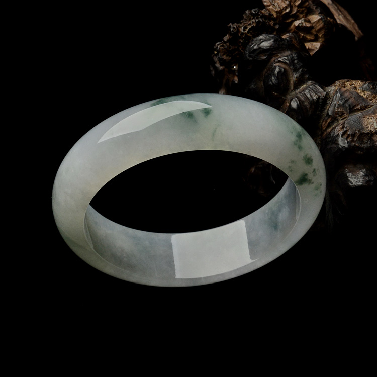 (超值推荐)糯冰种飘花手镯（59mm）