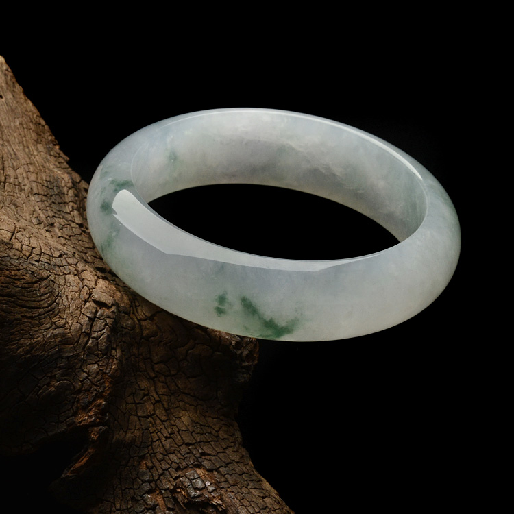 (超值推荐)糯冰种飘花手镯（59mm）