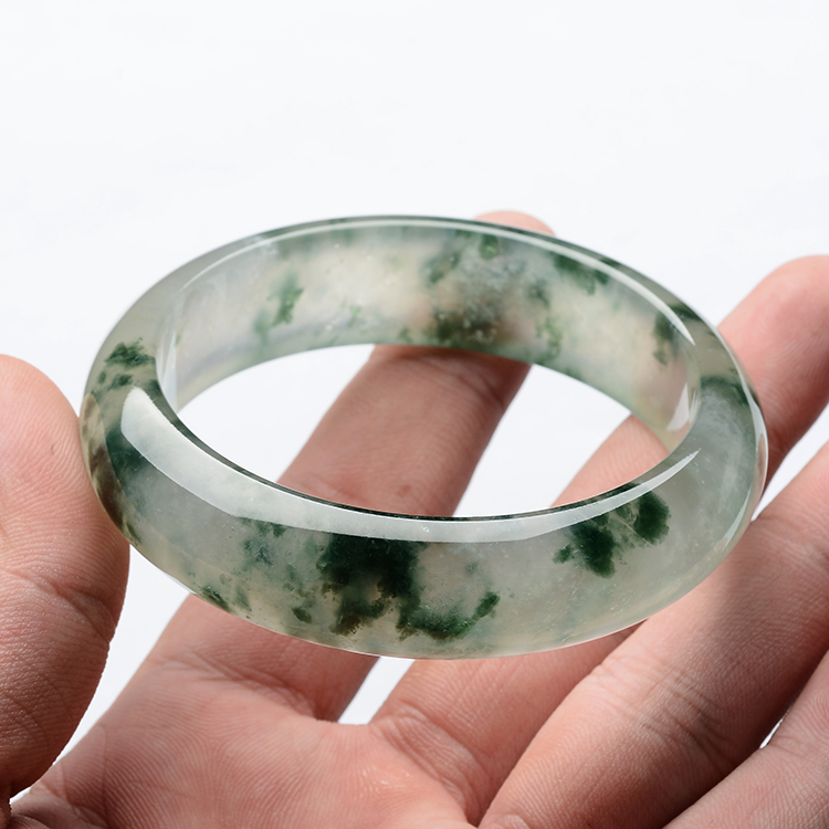 (超值推荐)冰玻种飘花手镯(57.6mm)