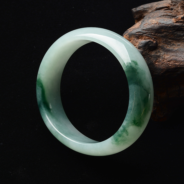 糯冰种晴水飘花贵妃镯(50mm-48.3mm)