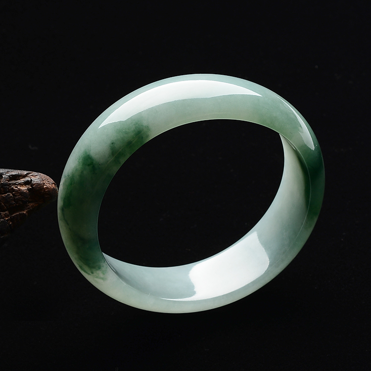 糯冰种晴水飘花贵妃镯(50mm-48.3mm)