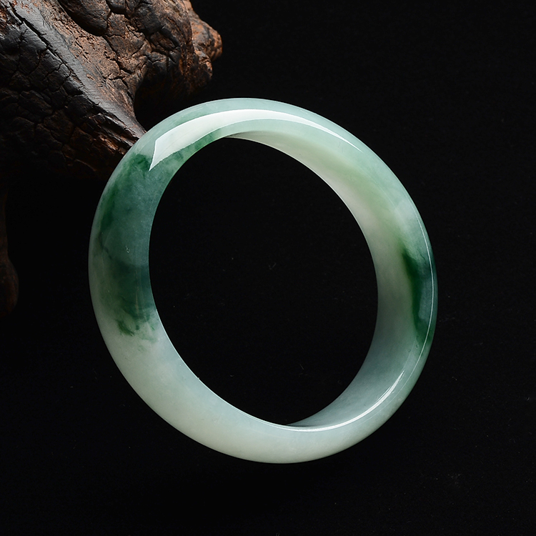 糯冰种晴水飘花贵妃镯(50mm-48.3mm)
