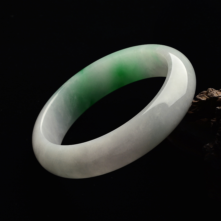 （超值推荐）糯冰种飘翠手镯（59.4mm）