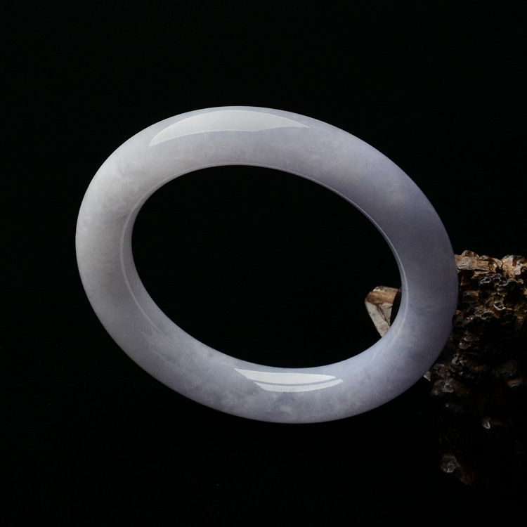 （超值推荐）糯冰种紫罗兰圆条手镯（56mm）