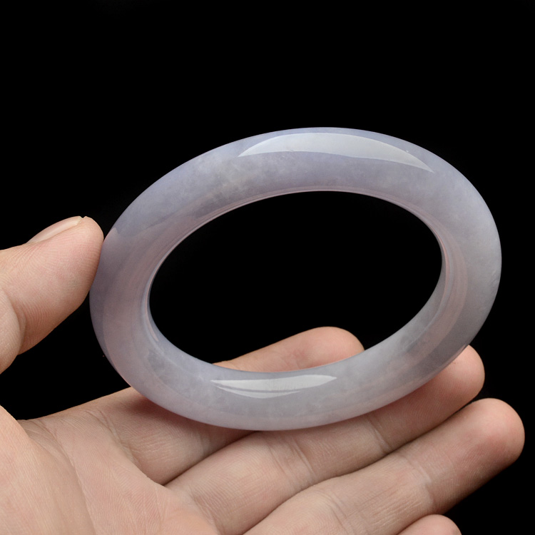 （超值推荐）糯冰种紫罗兰圆条手镯（56mm）