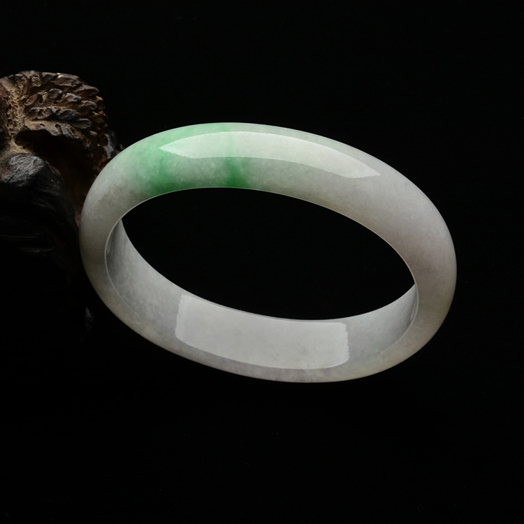 （超值推荐）糯冰种飘花贵妃镯（54mm-45.3mm）