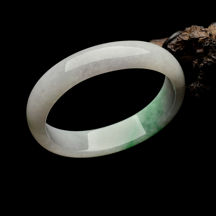 （超值推荐）糯冰种飘花贵妃镯（54mm-45.3mm）