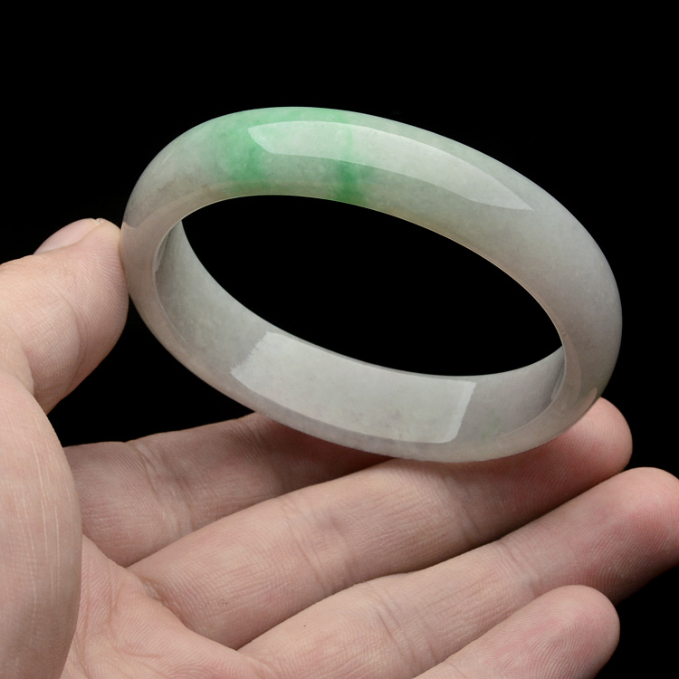 （超值推荐）糯冰种飘花贵妃镯（54mm-45.3mm）