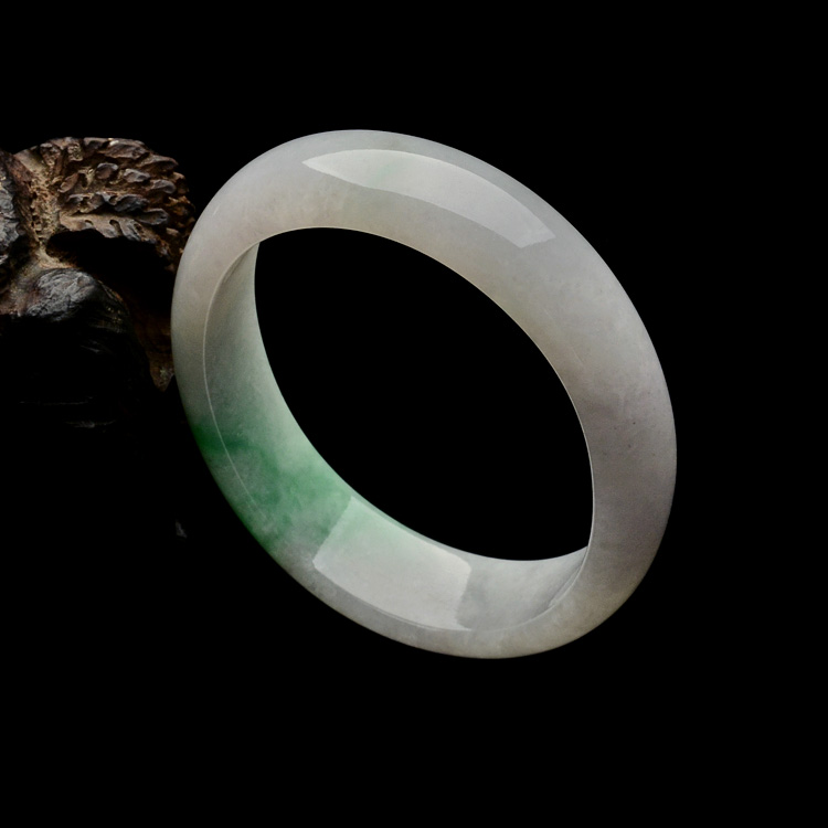 （超值推荐）糯冰种飘花贵妃镯（54mm-45.3mm）