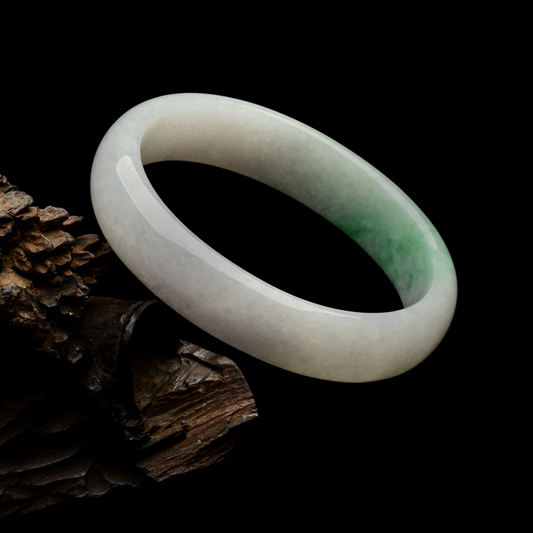 （超值推荐）糯冰种飘花贵妃镯（54mm-45.3mm）