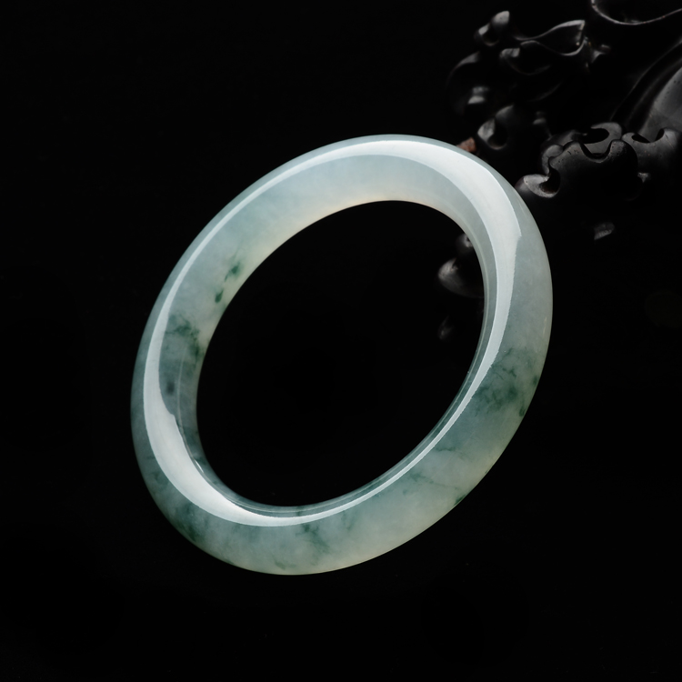 冰种飘花圆条手镯(58.5mm)
