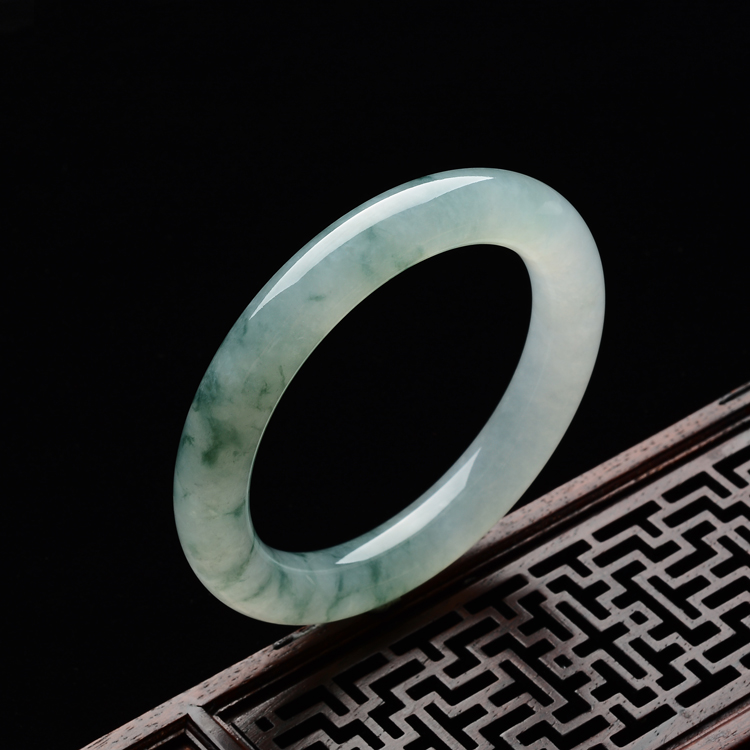 冰种飘花圆条手镯(58.5mm)