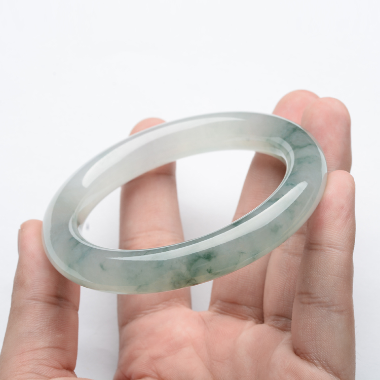 冰种飘花圆条手镯(58.5mm)
